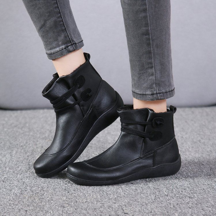 Vintage Fashion For Mens - Botas de Cano Baixo Vintage Femininas