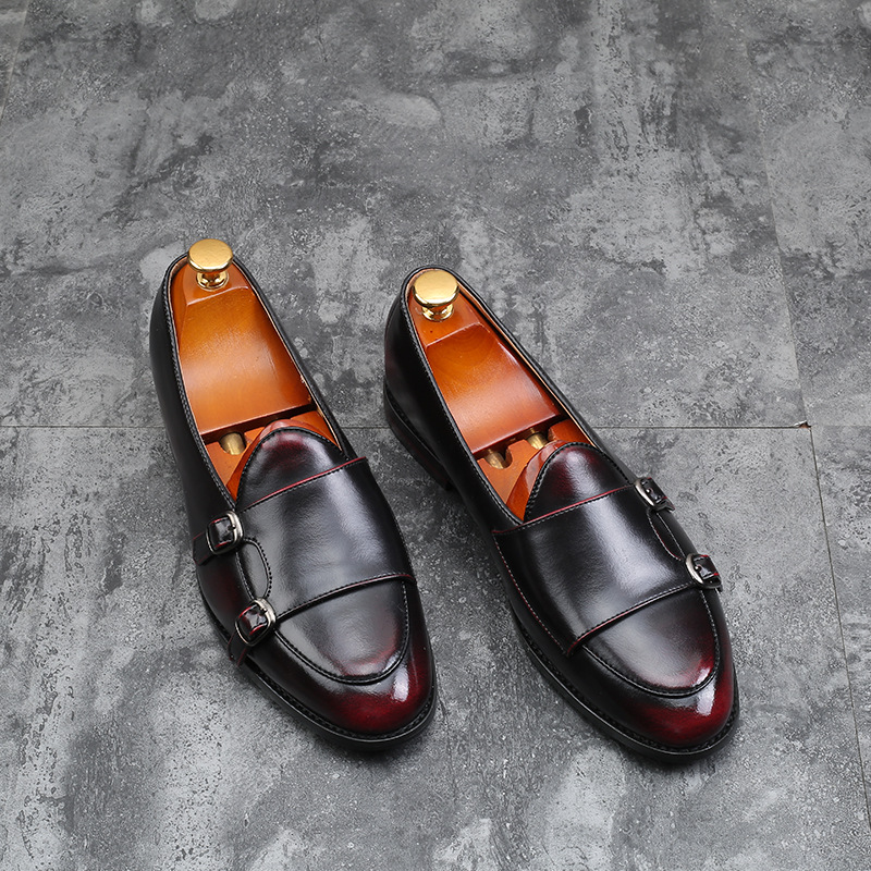 Vintage Fashion Rome - Sapatos Casuais de Couro Vintage Masculinos