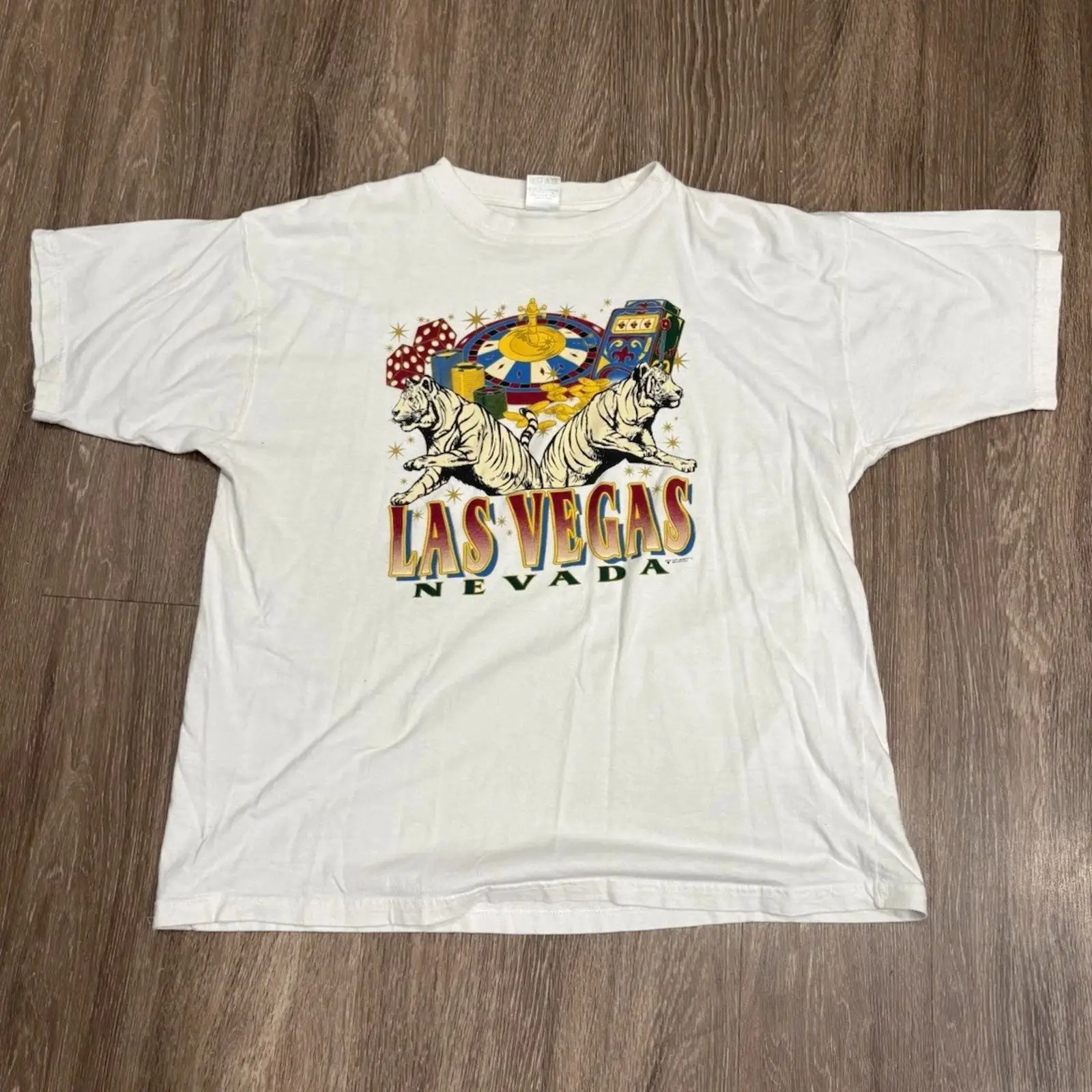 Vintage Fashion Las Vegas - Camiseta Masculina Las Vegas Casino Tiger,