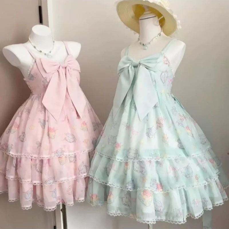Vintage Y2K - Vestido Mini Lolita Japonês Kawaii Doce