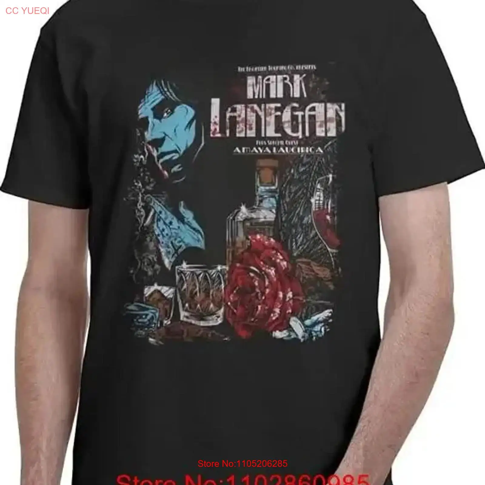 Vintage Fashion Knitwear - Mark lanegan t camisa de algodão