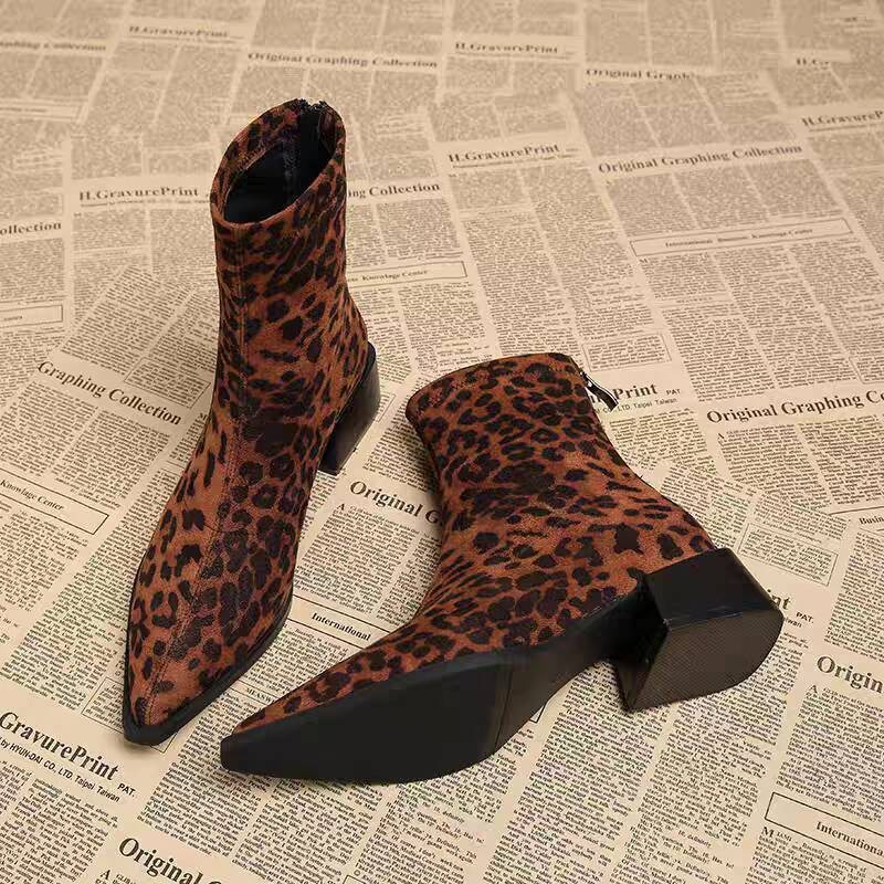 Vintage Fashion Rome - Novas Botas de Salto Baixo Femininas