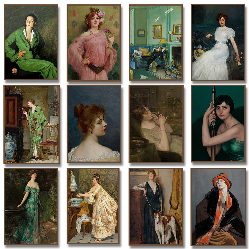 Vintage Fashion Sketches - Pôster de Retrato de Mulheres da