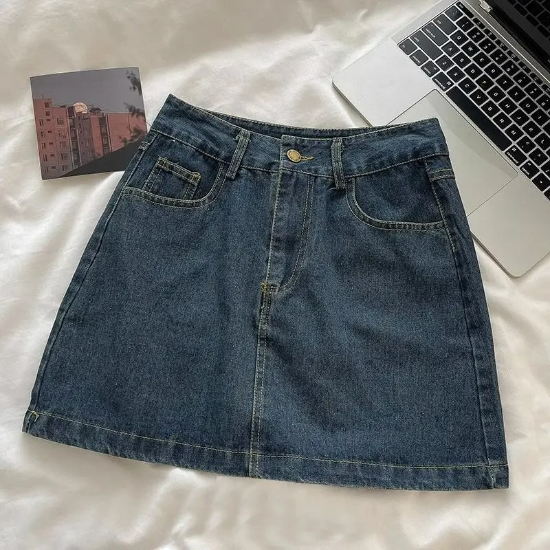 Vintage Y2K - Conjunto de Saia Jeans Y2K: Jaqueta
