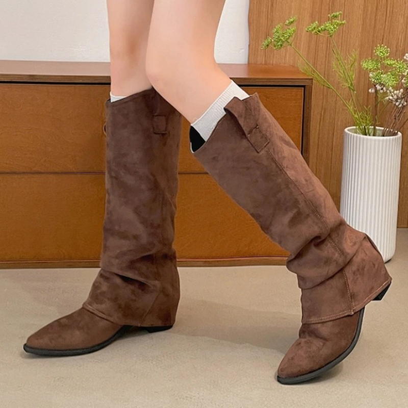 Vintage Fashion Rome - Botas Femininas de Cano Alto Vintage