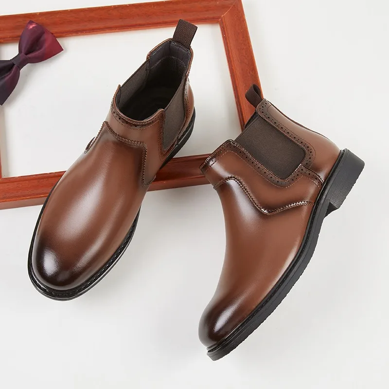 Vintage Fashion For Mens - Botas oxford de couro masculinas vintage