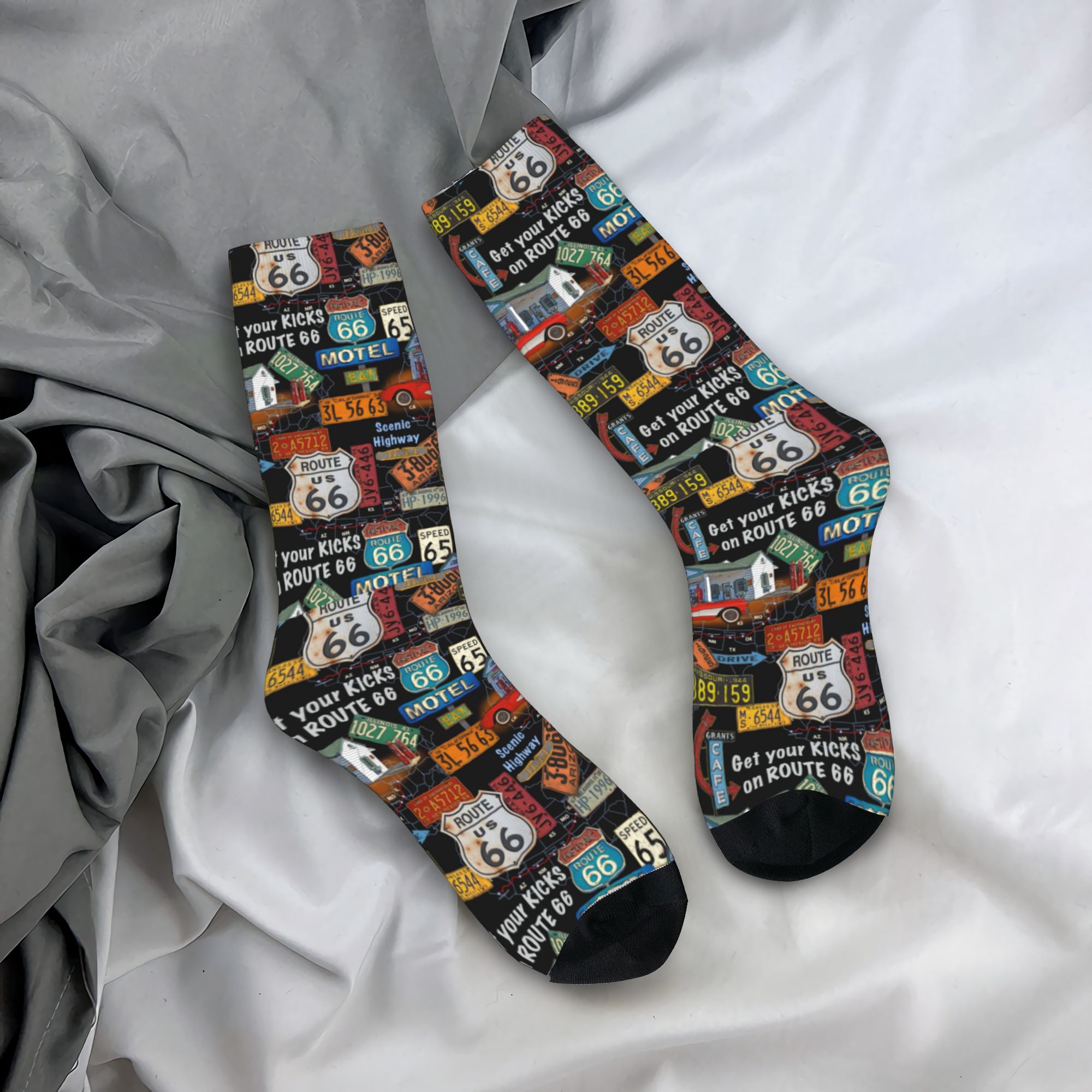 Vintage Fashion For Mens - Meias Personalizadas Vintage da Rota 66