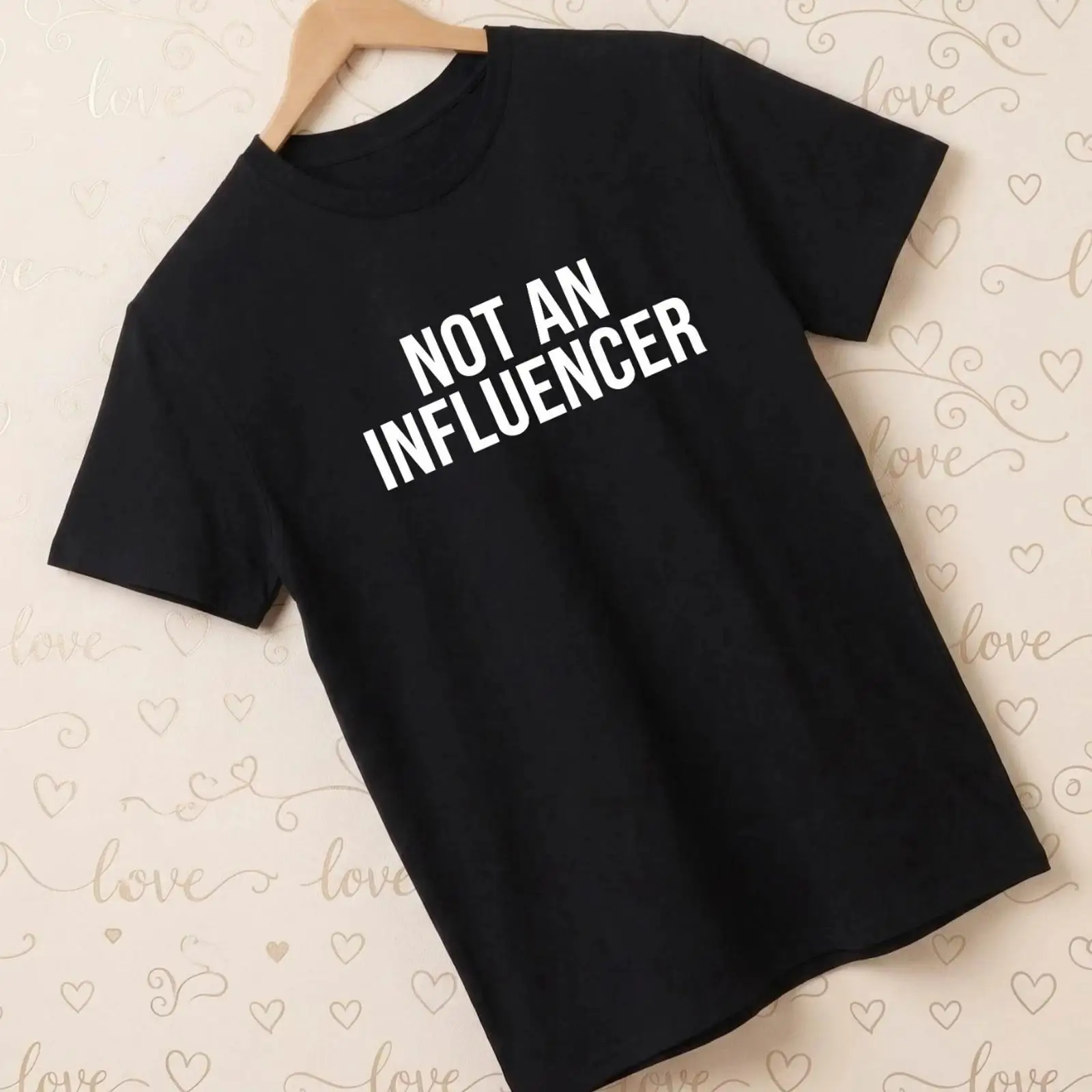 Vintage Fashion Influencer - Camiseta 'Não Sou Influenciador' com Slogan