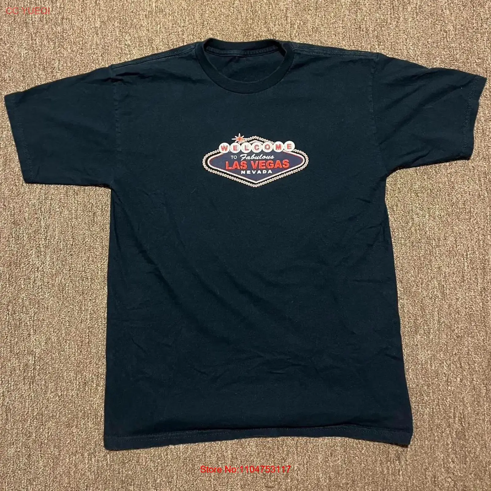 Vintage Fashion Las Vegas - Camiseta Vintage Las Vegas Azul Marinho