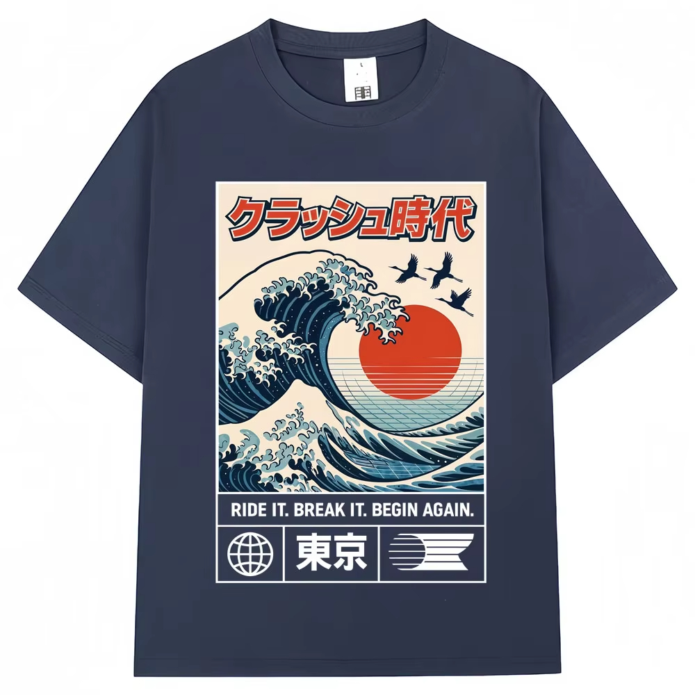 Camiseta Gráfica Estilo Japonê - Vintage Fashion Tokyo avaliação e preço