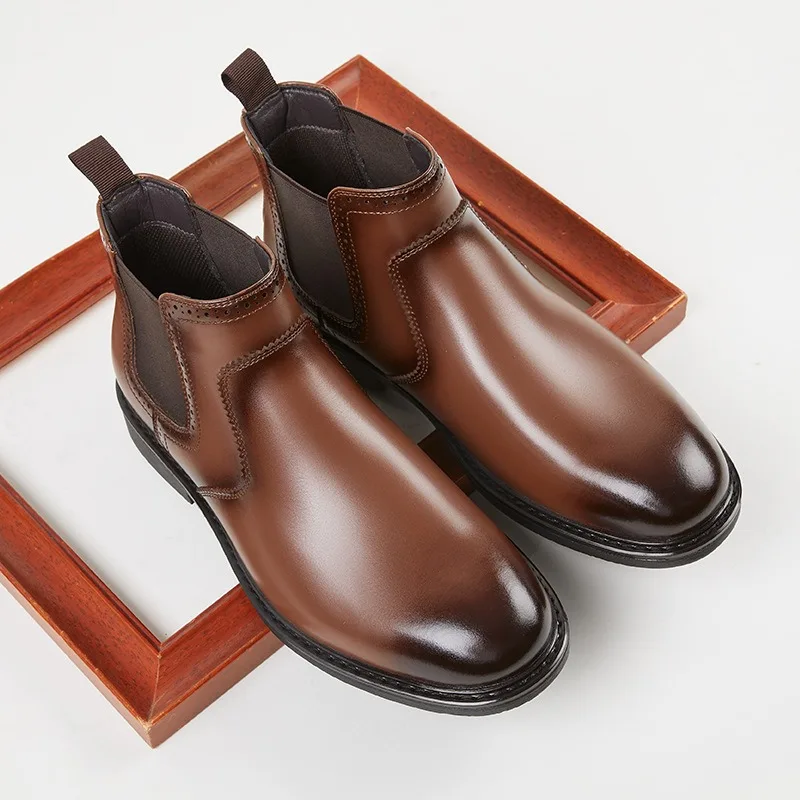 Botas oxford de couro masculin - Vintage Fashion For Mens avaliação e preço