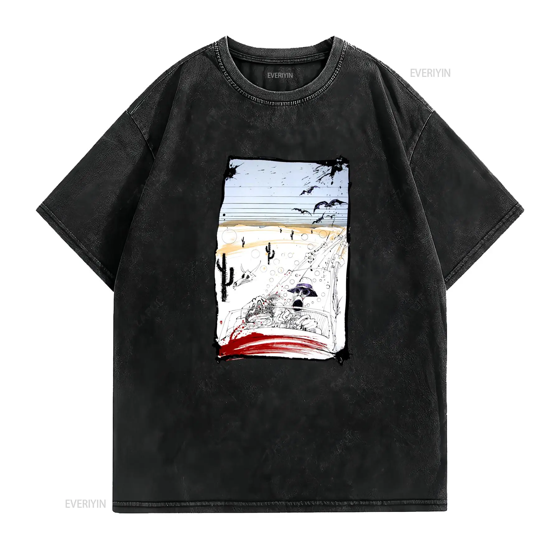Camiseta Artística Fear And Lo - Vintage Fashion Las Vegas avaliação e preço