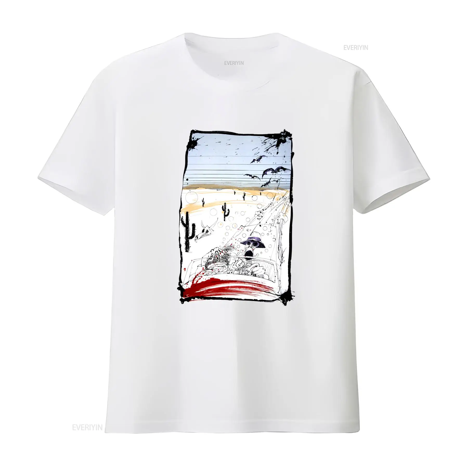 Camiseta Artística Fear And Lo - Vintage Fashion Las Vegas avaliação e preço