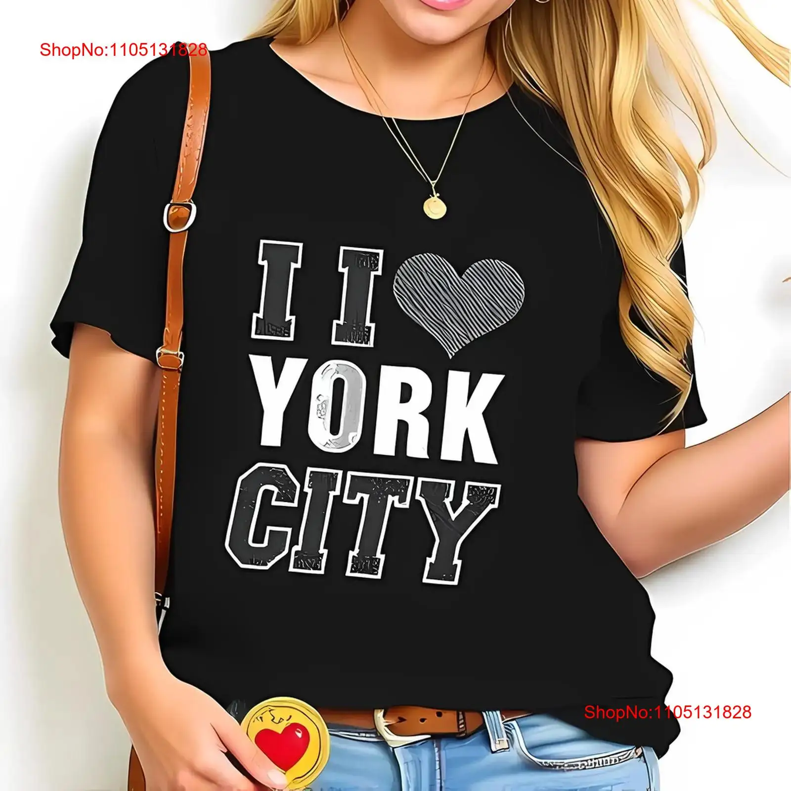 Elegante preto t camisa eu amo - Vintage Fashion Font avaliação e preço